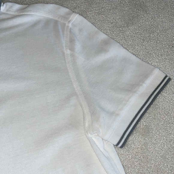 John Varvatos White polo with Grey trim details - Picture 7 of 11
